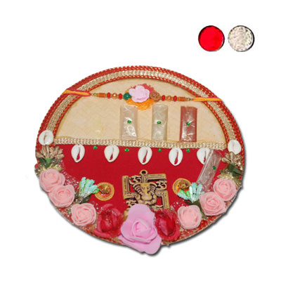 "Rakhi Thali - RT-2310 A -code 011 - Click here to View more details about this Product